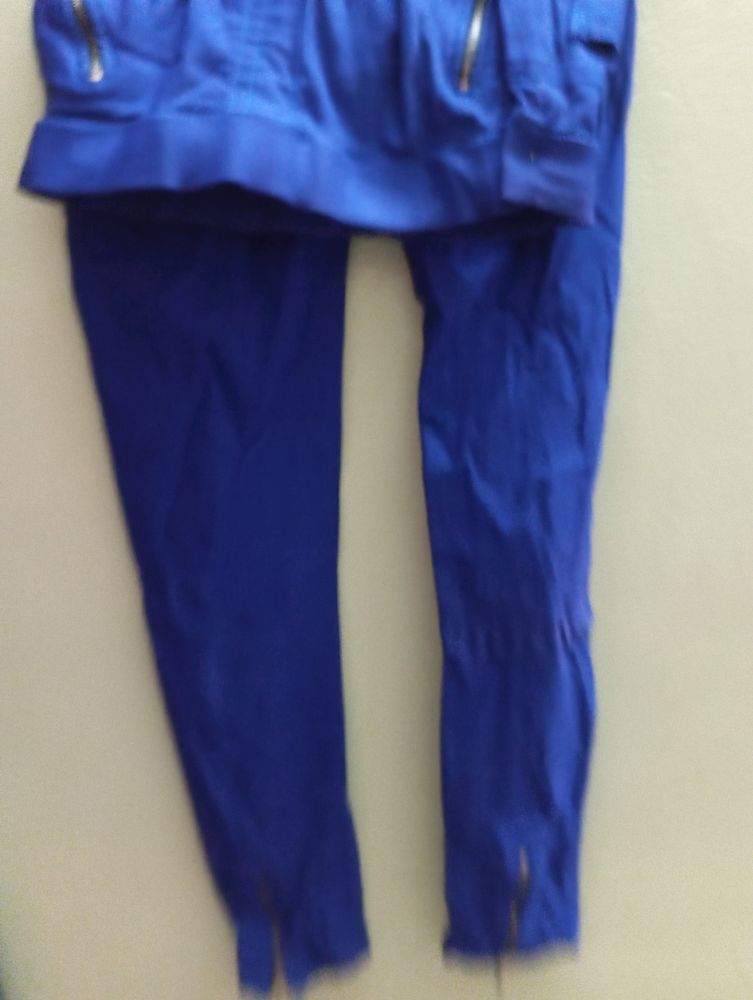 Blue Colour Jeggings