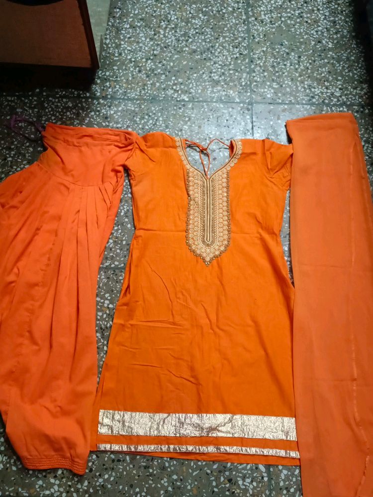 Orange Indian Salwar Kameez Suit