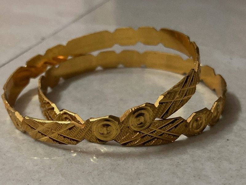 Gold Plated Bangle Set
