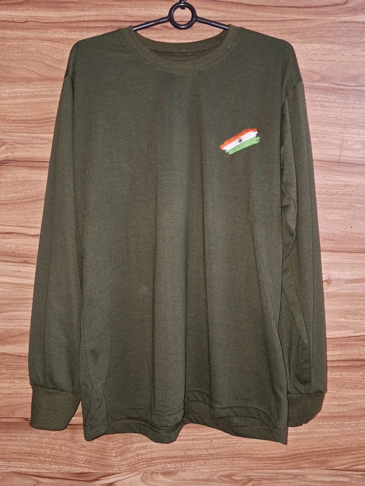 Full Sleeve T-shirt For Boy&#39;s/Men&#39;s (Green Colour)