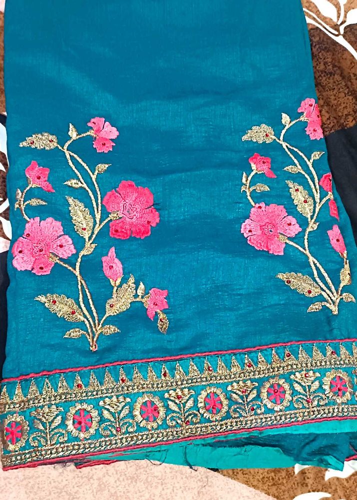 Thread Work Saree