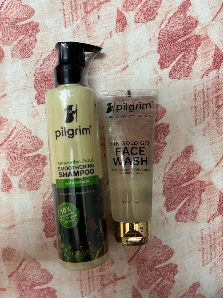 new Pilgrim shampoo and face wash 50% off