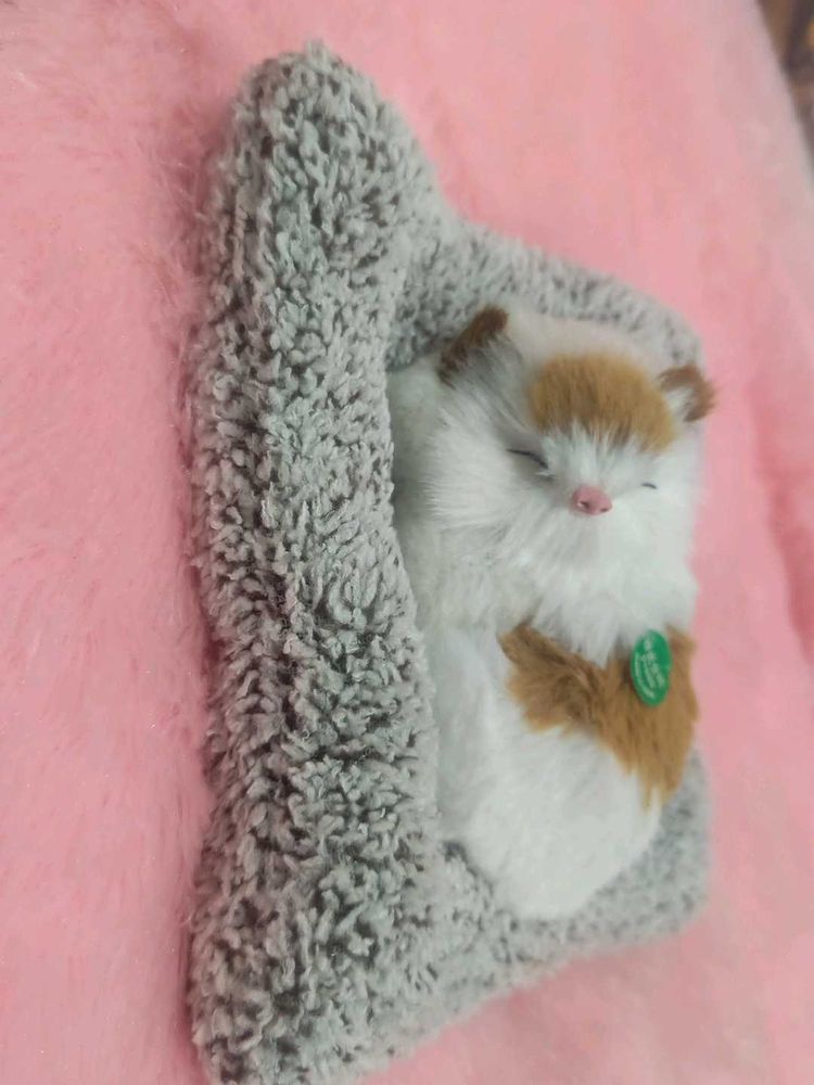 Cute Sleeping Hamster Plush Toy