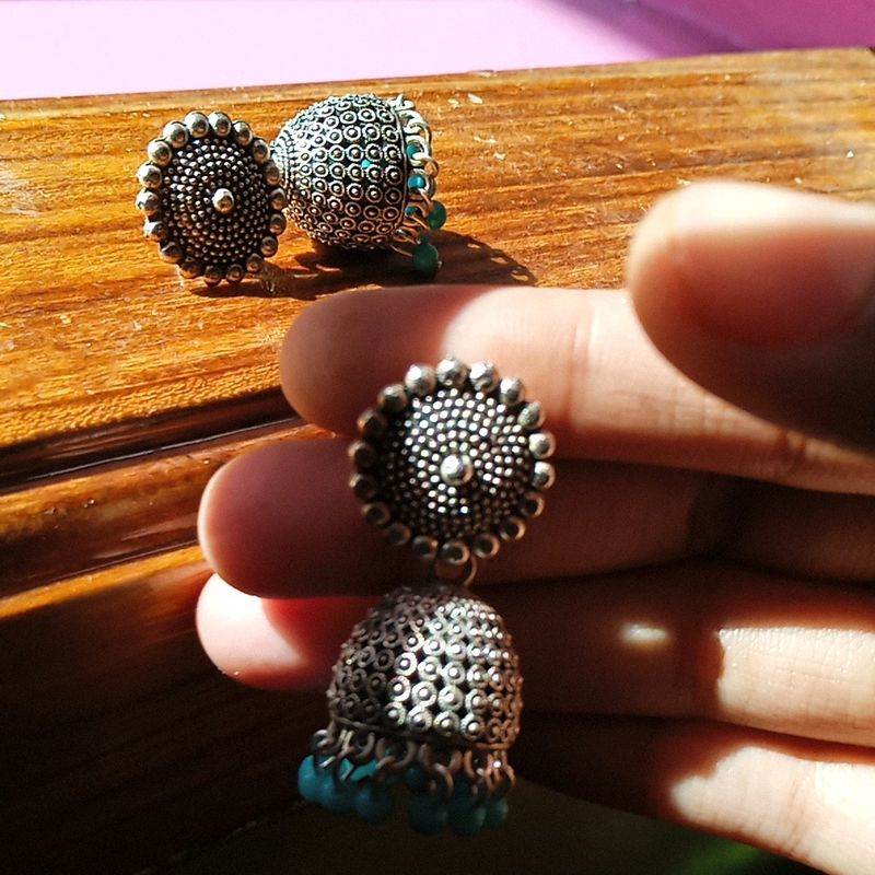 Silver Oxidised Earrings