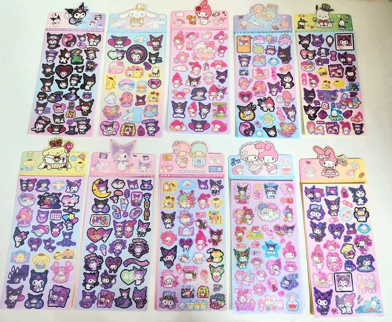 Pack Of 10 Sanrio Characters Laser Tag Stickers