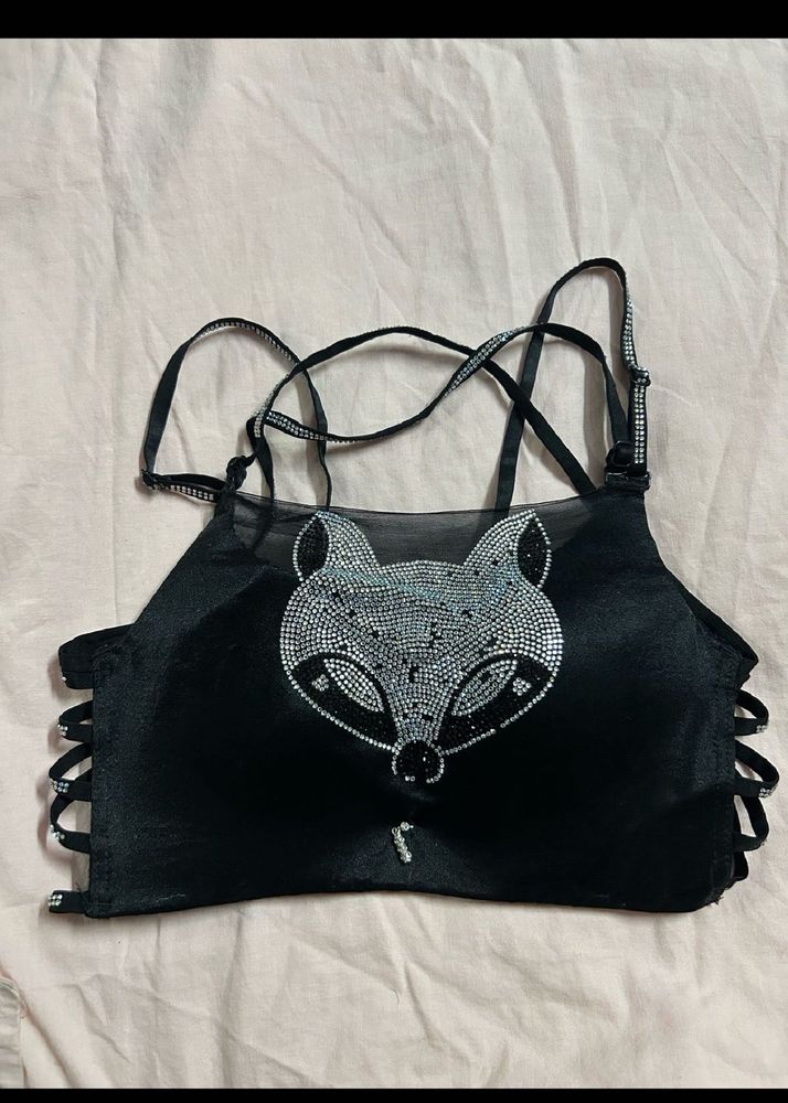 Fox Embellished Bra