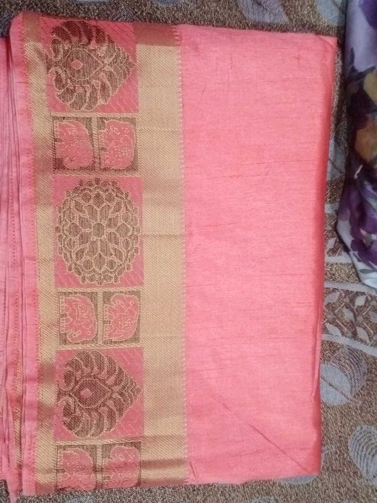 Pink Silk Saree
