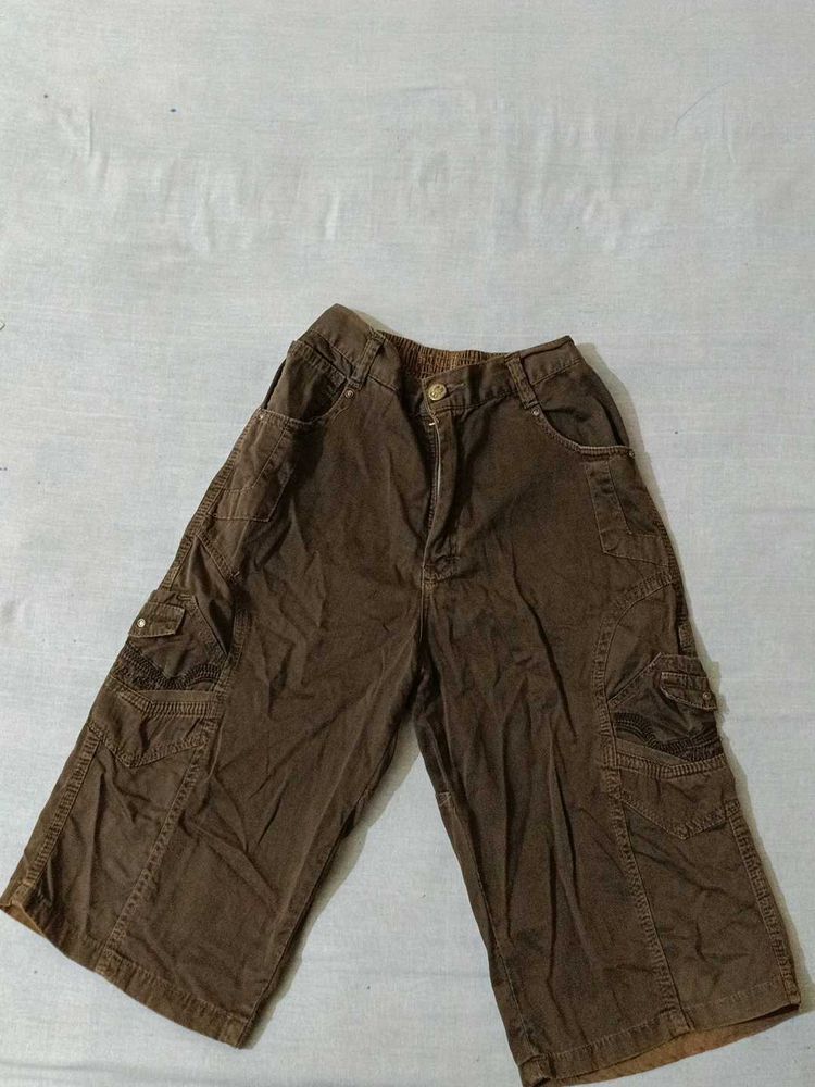 Brown Cargo Jorts