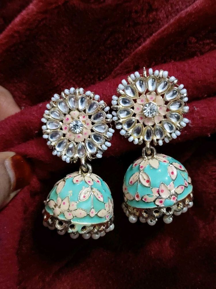 Floral Jhumka Earrings