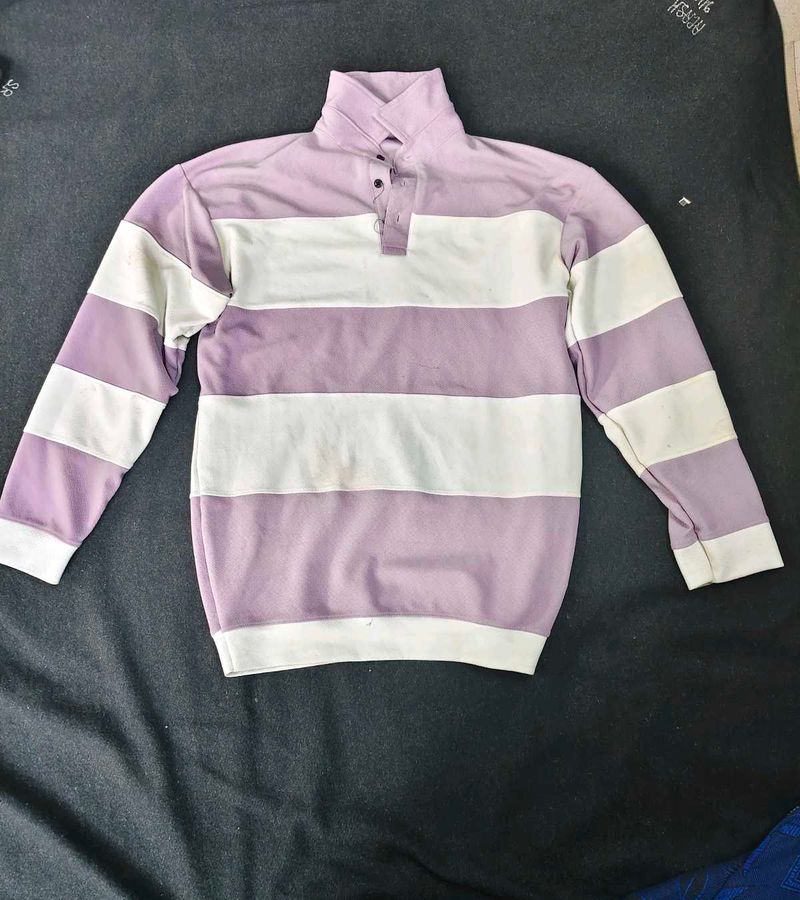 Striped Lavender Pullover Top