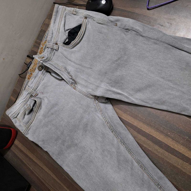 Grey Denim Jeans For Mens