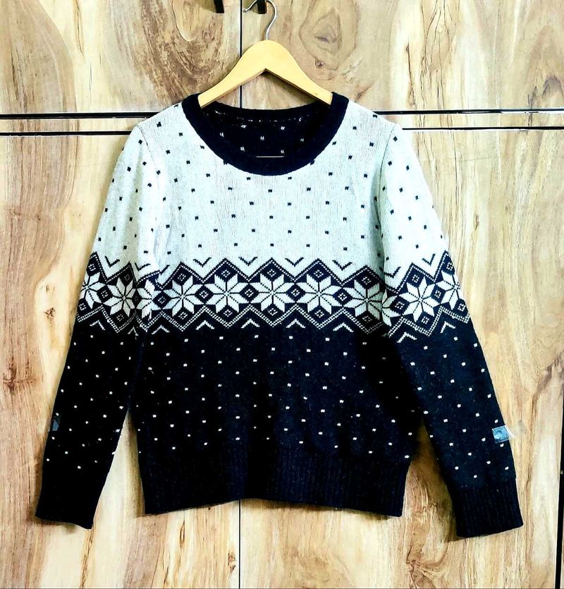 Black Designer Pullover Size-38