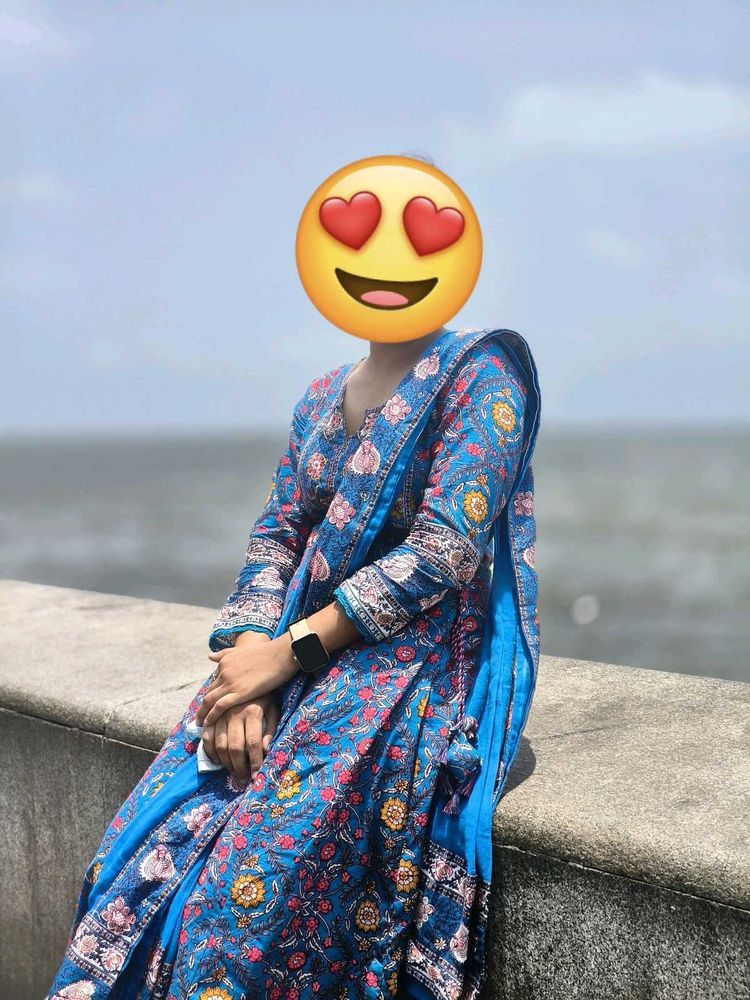 Anarkali Cotton Kurta Set