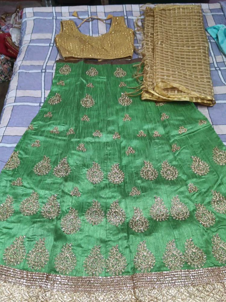 Gorgeous Green Lehenga Choli Set