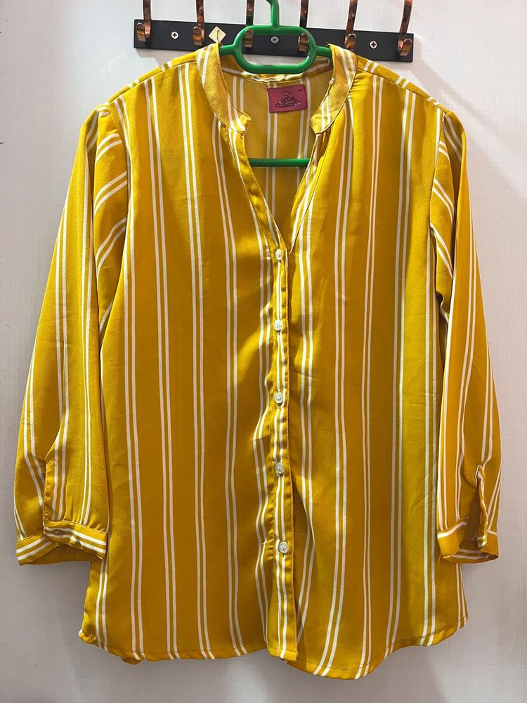 Striped Mustard Blouse