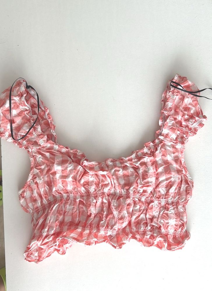 Cute Checkered Crop Top