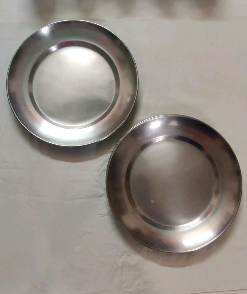 🔷🌟Dining Stainless Steel Plates