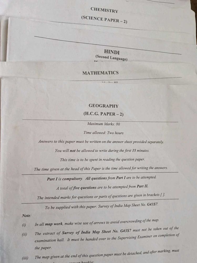 Real Icse 10th Board Papers All Subjects 2025