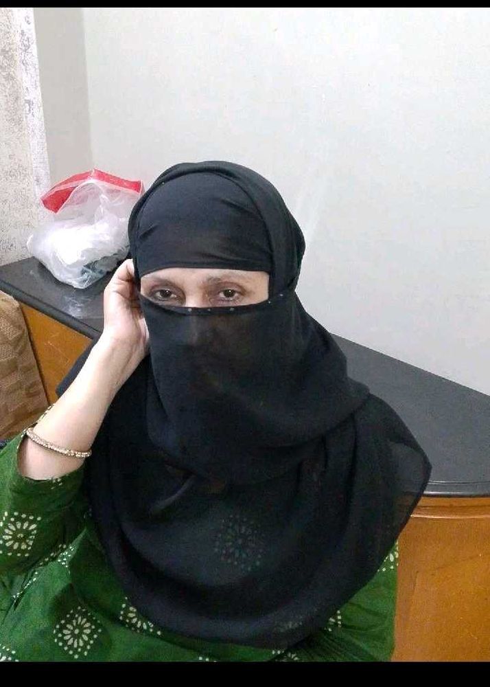 Elegant Black Niqab duptta stall