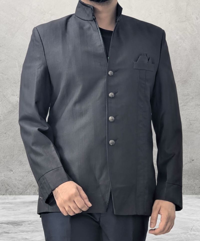 Stylish Black Bandhgala Jacket