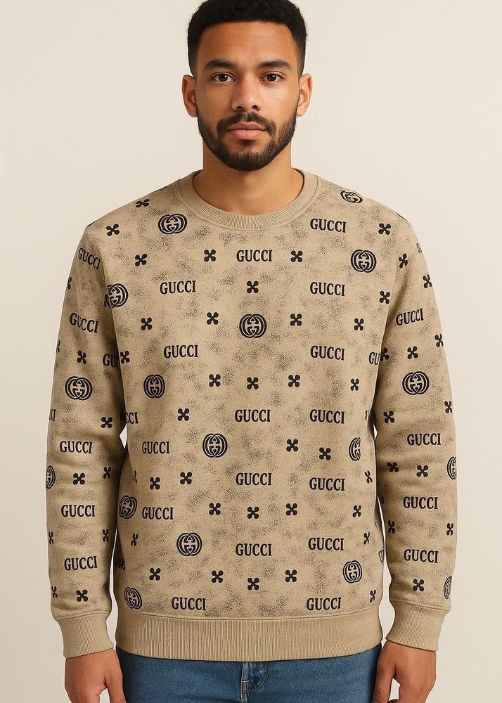Premium Beige GUCCI-Inspired Sweatshirt – Urban St