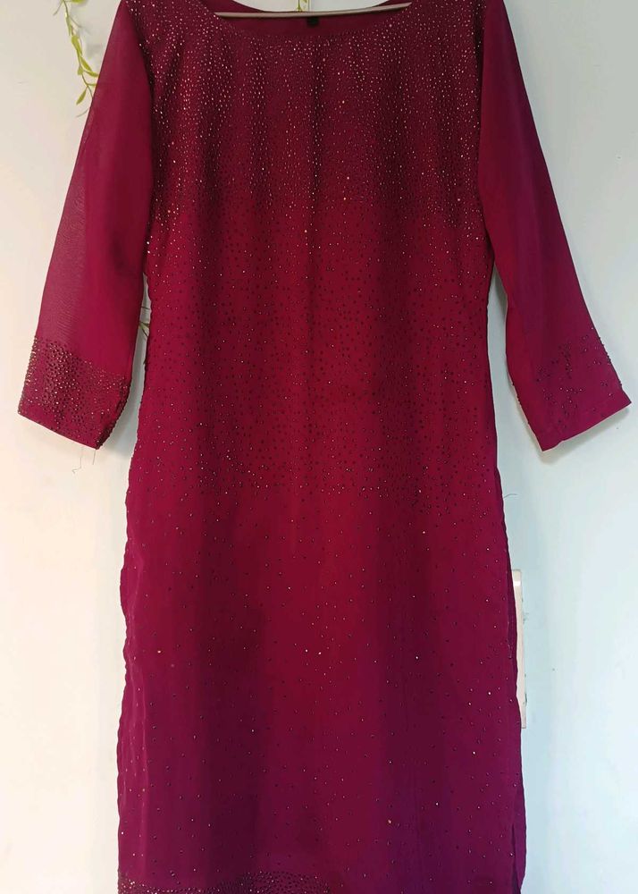 Elegant Maroon Kurta