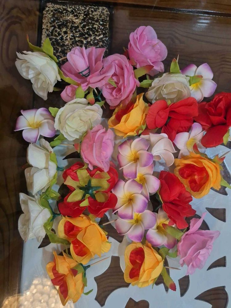 Artificial Flower Set Of 28pcs For Decoration