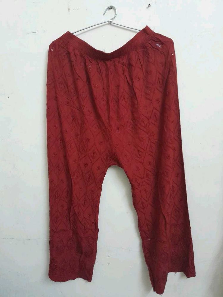 Cherry Coloured Dark Plazzo