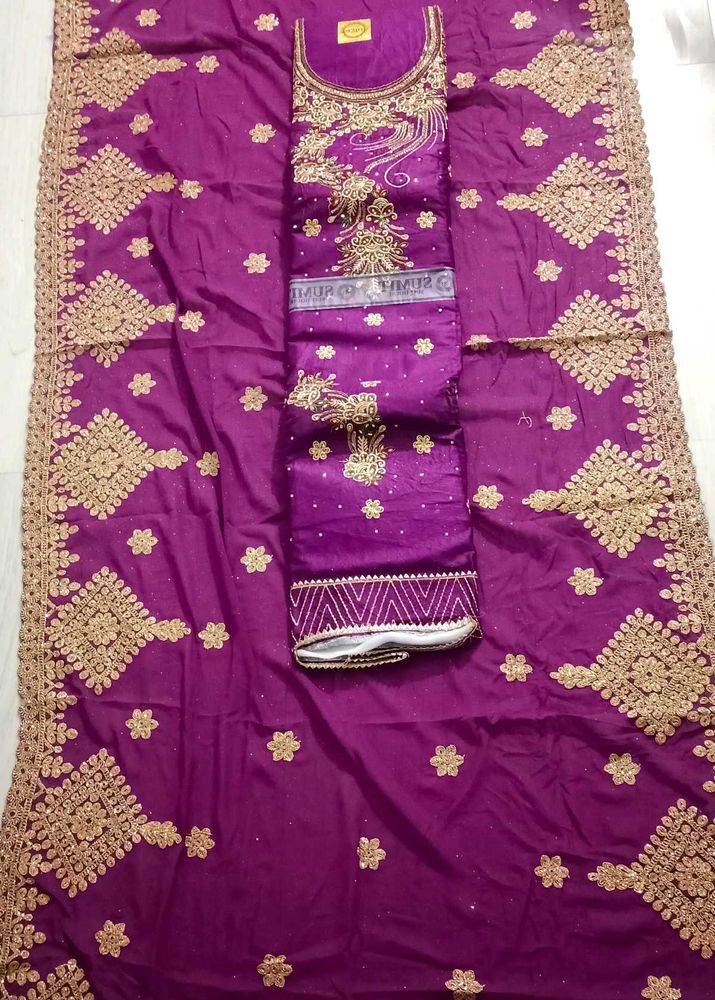 Wedding /Party WearHeavy Embroidery Dress Material