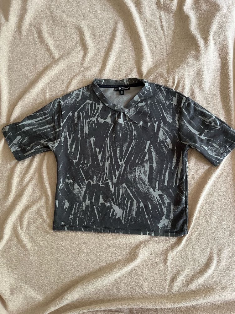 Abstract Print Boxy Tee