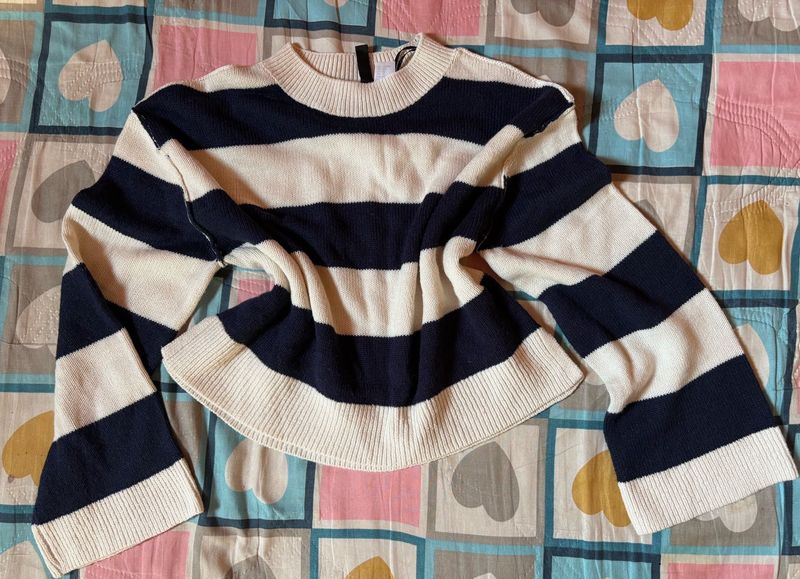 H&amp;M Striped Knit Sweater