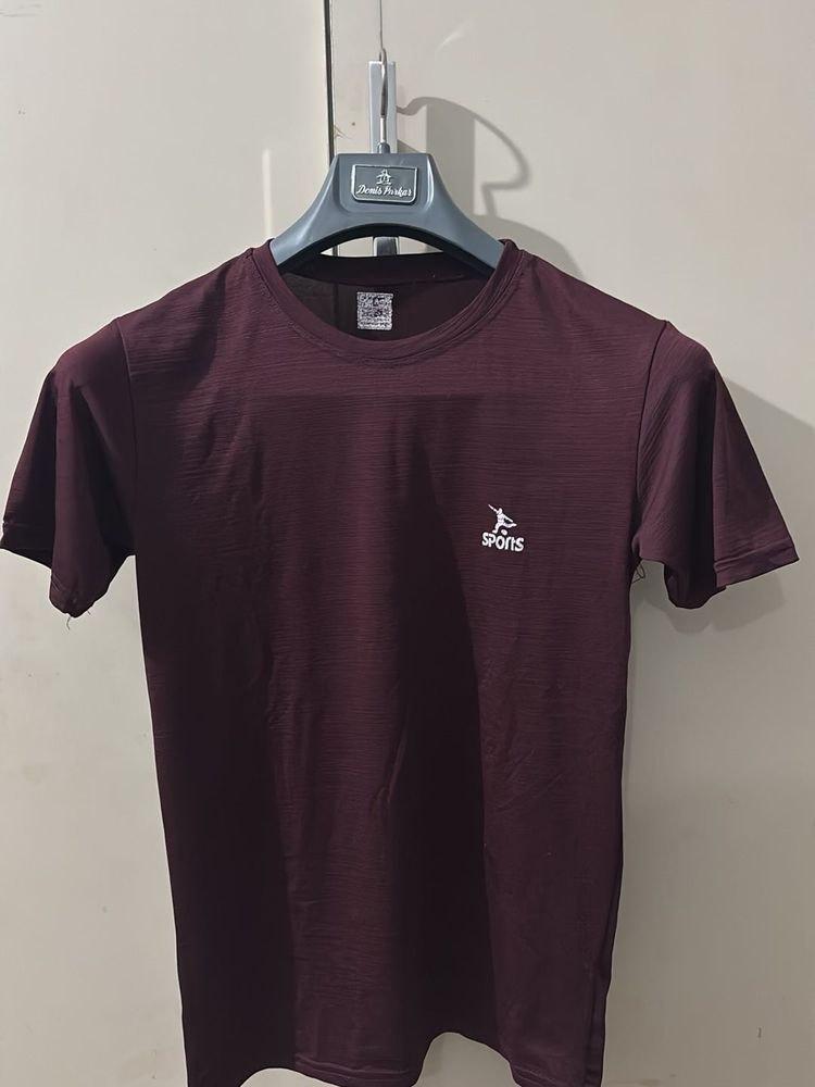 Maroon Sports T-Shirt