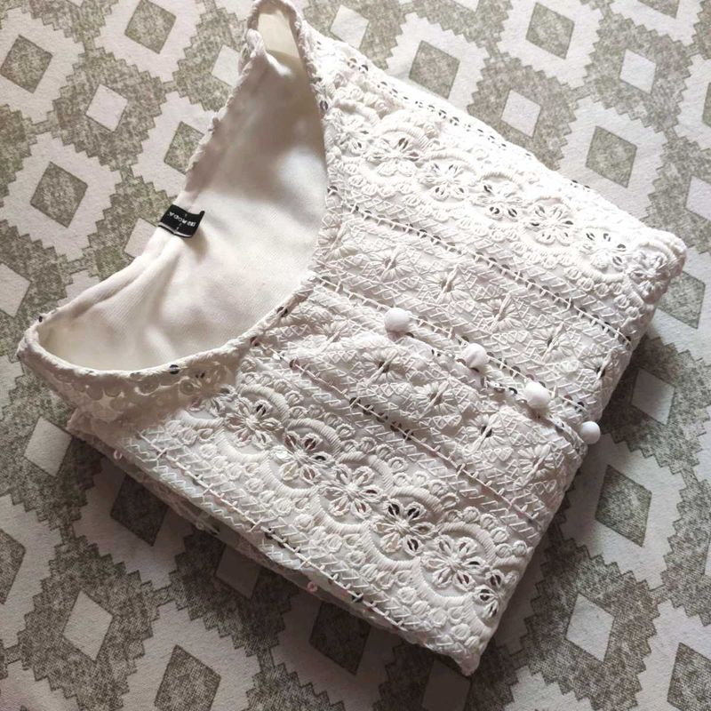 White Embellished Short Kurti