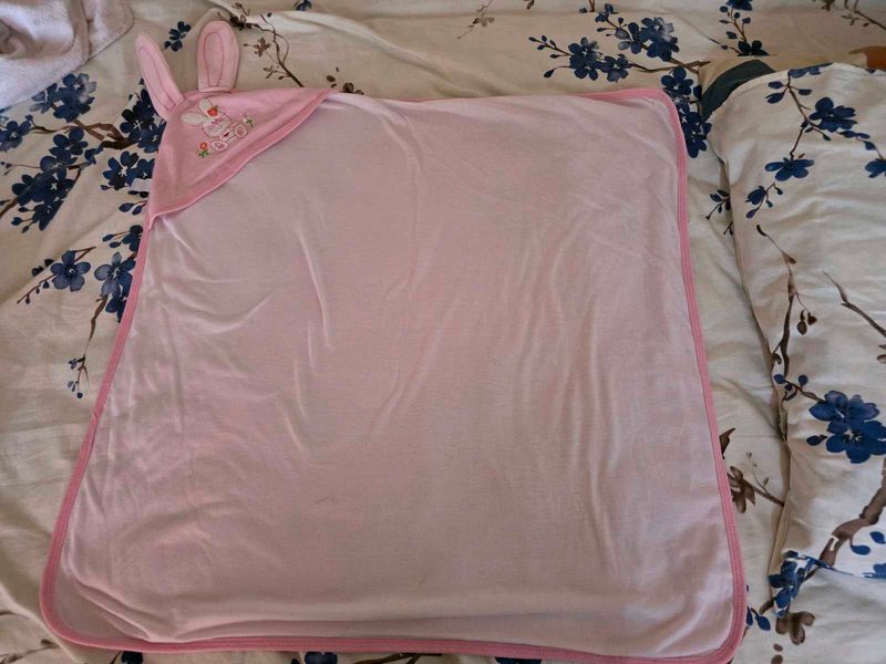 Baby Swaddle Pink Bunny 0-9m