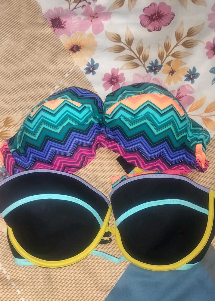 Colorful Bikini Top Set