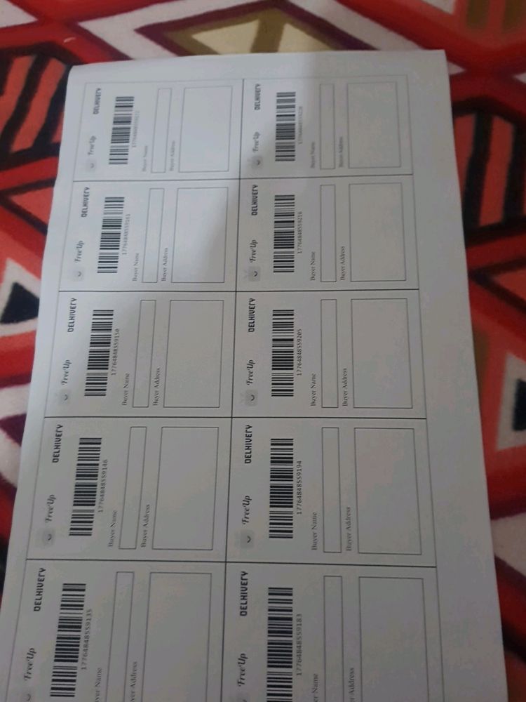 10 Pc Freeup Labels