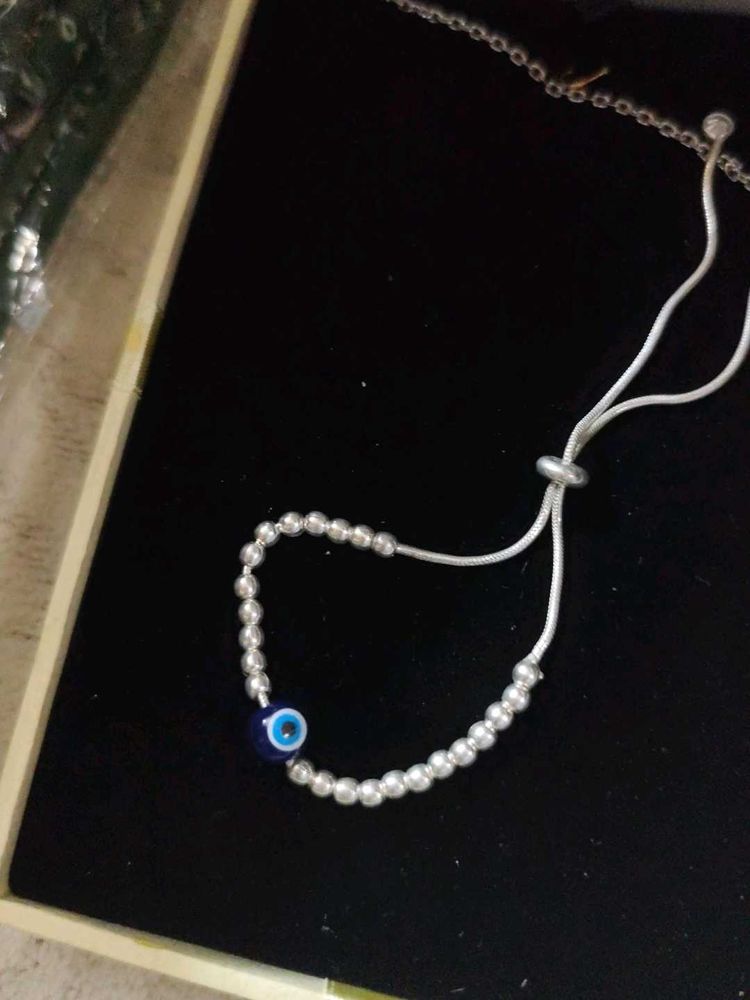 Pure Silver Evil Eye Bracelet -6gm