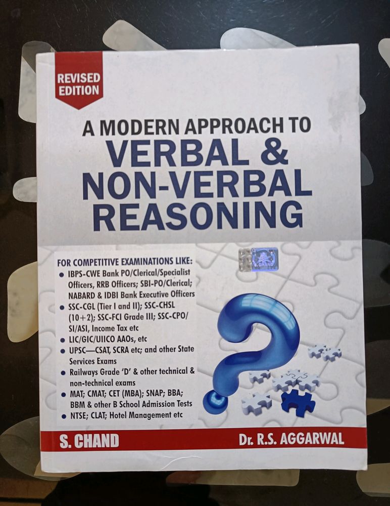 A Modern approach to Verbal &amp; Non-verbal Reasoning by R.S. Aggrawal