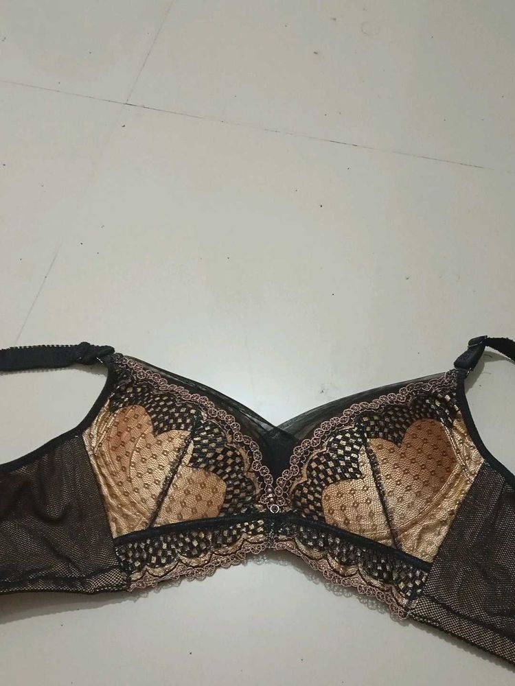 Black And Gold Bra