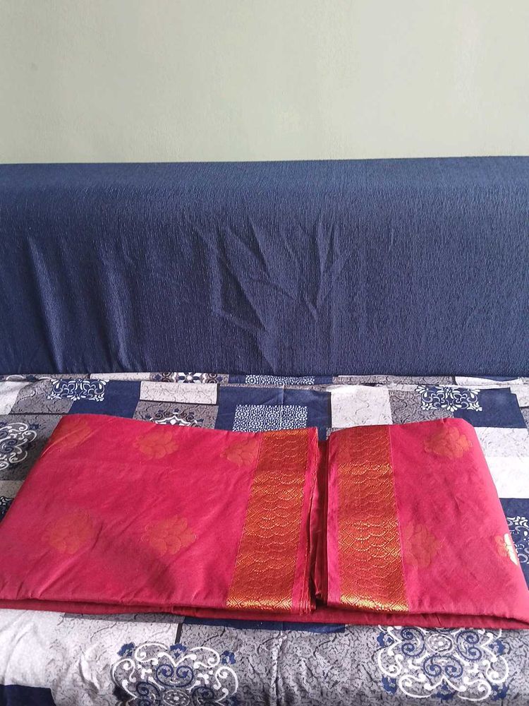 Cotton Silk Zari Border New With Tag