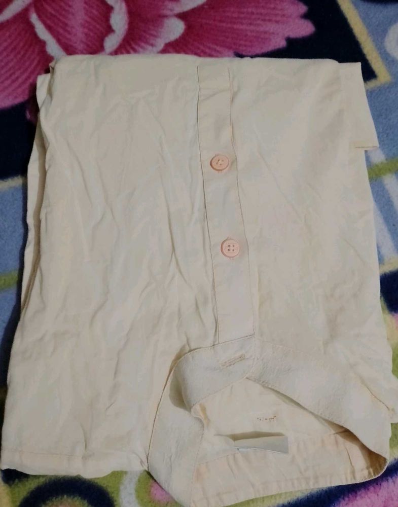 Pale Yellow Button Down Shirt