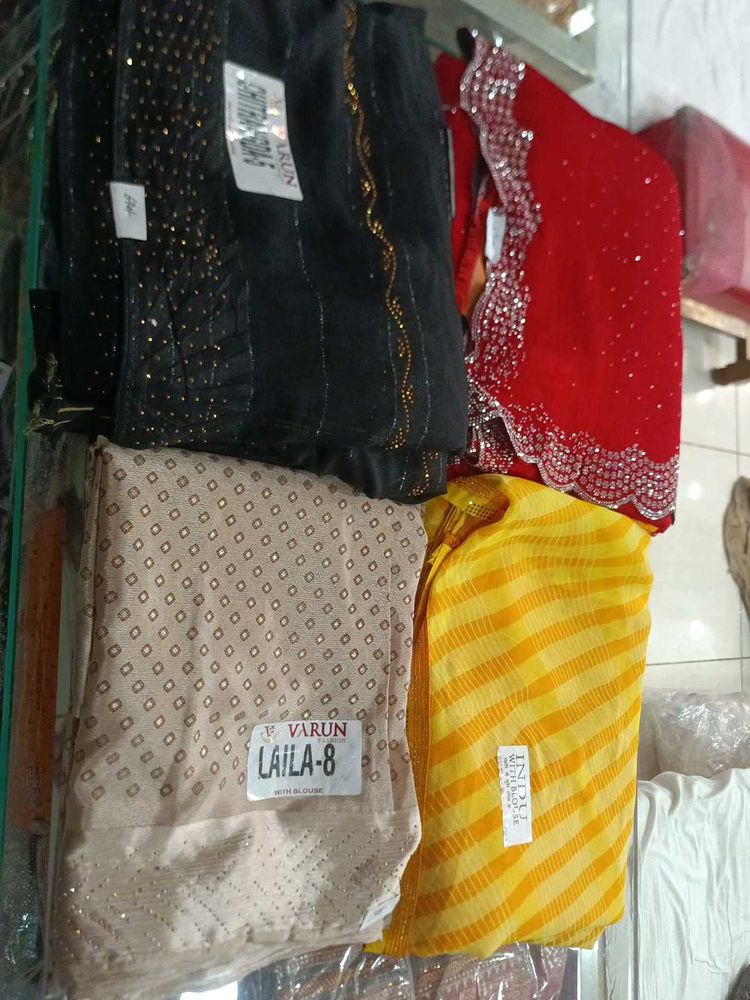 Assorted Sarees 4pc Combo