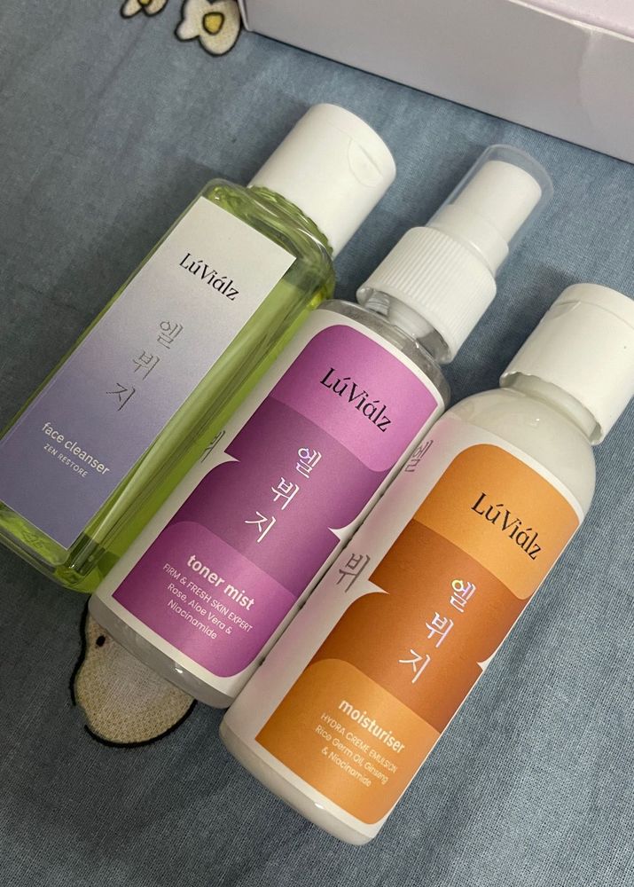Korean LuVialz Cleanser, Toner And Moisturise