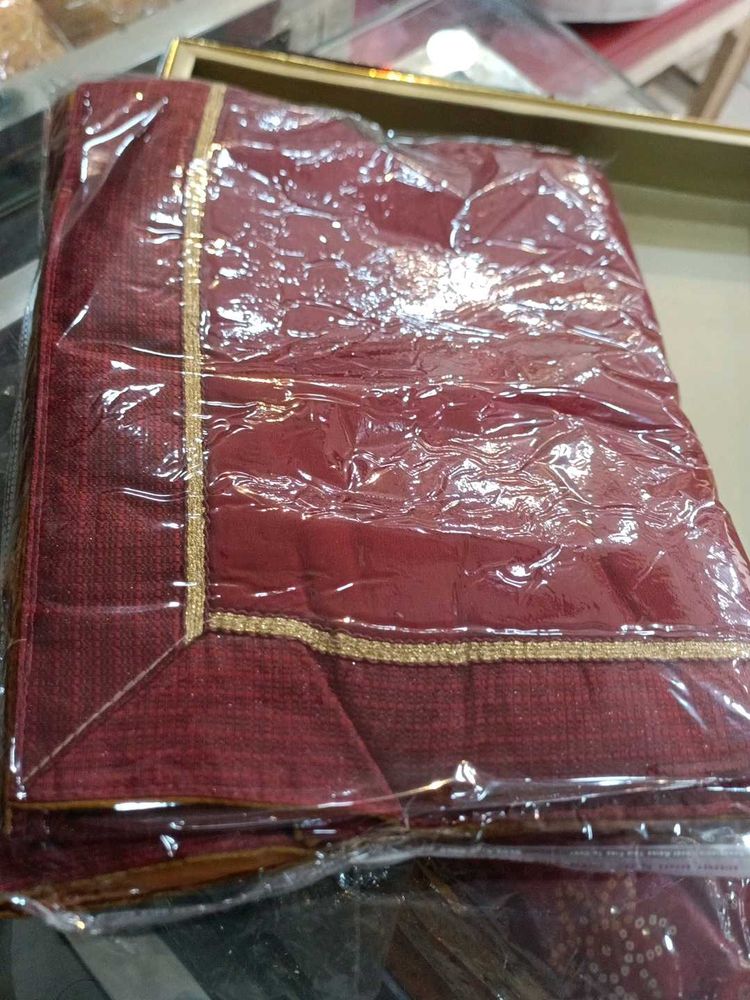 Maroon &amp; Gold Saree