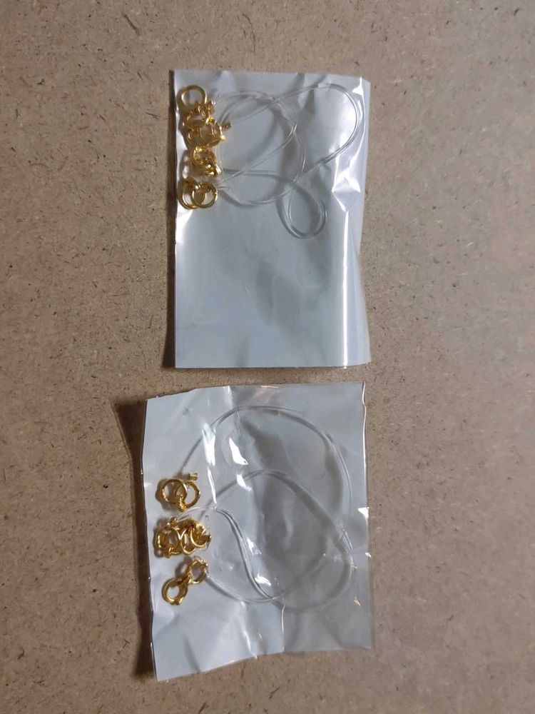 Earrings Transparent Chain Set