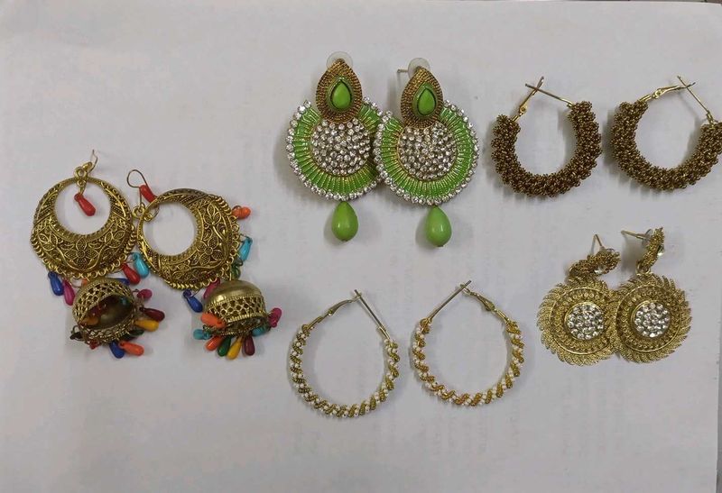 Set Of 5 Earrings