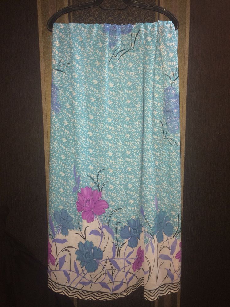 Cyan Shiffon Saree
