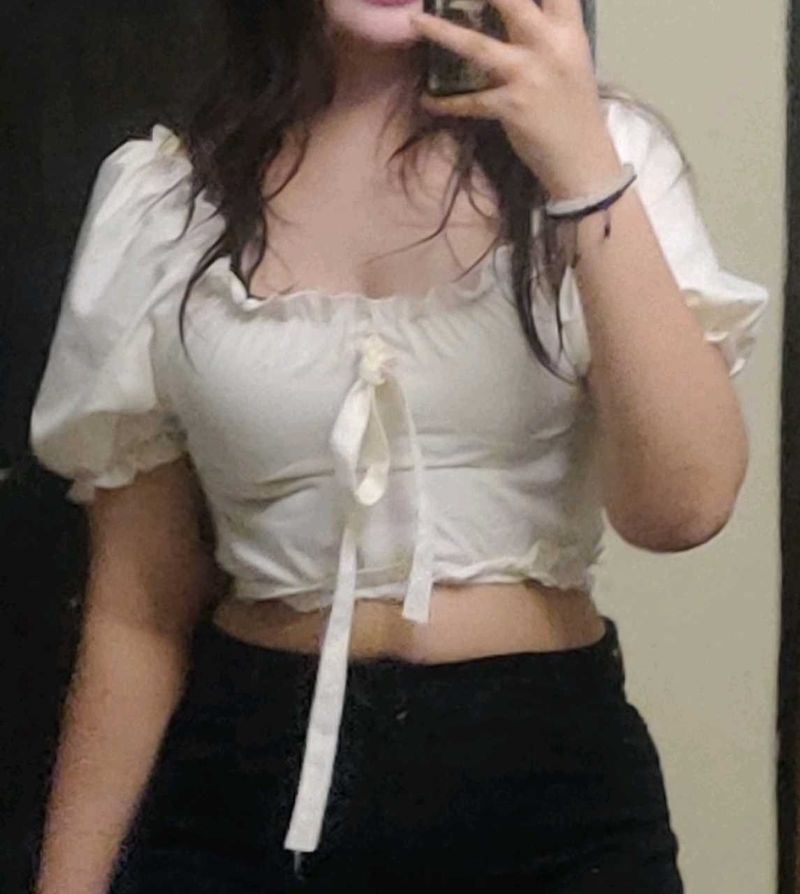 White Coquette Top