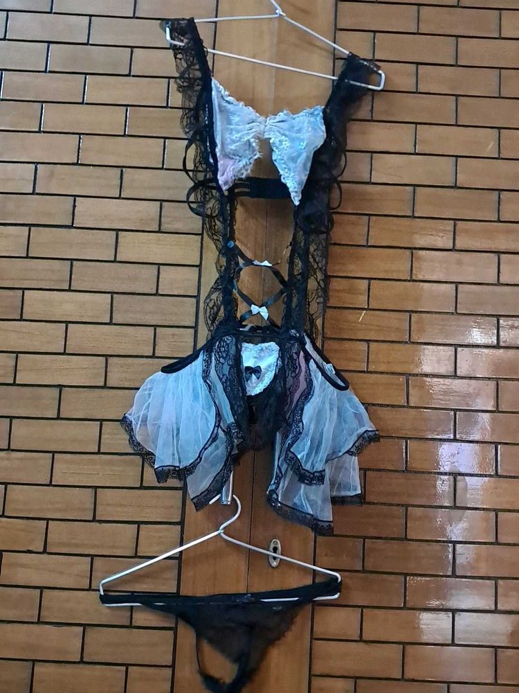 Pretty  Dress  With  Panty  In Shein  Branded