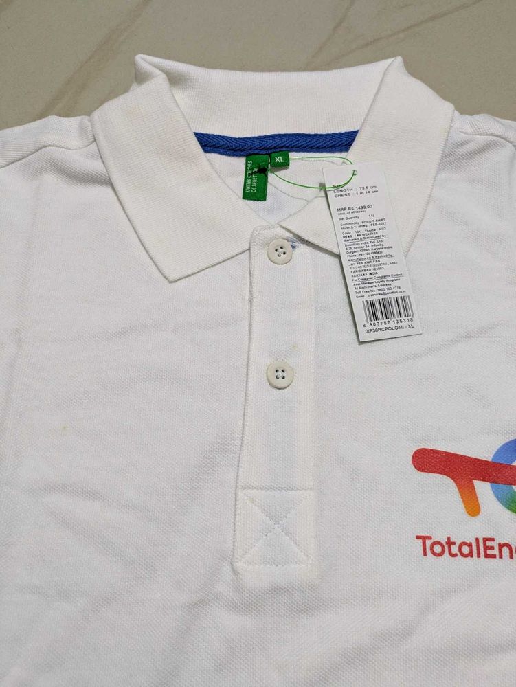 Benetton White Polo Shirt